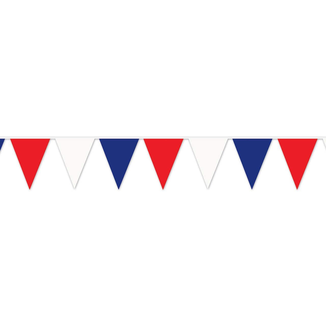 Beistle 120ft. Red, White & Blue Pennant Banner